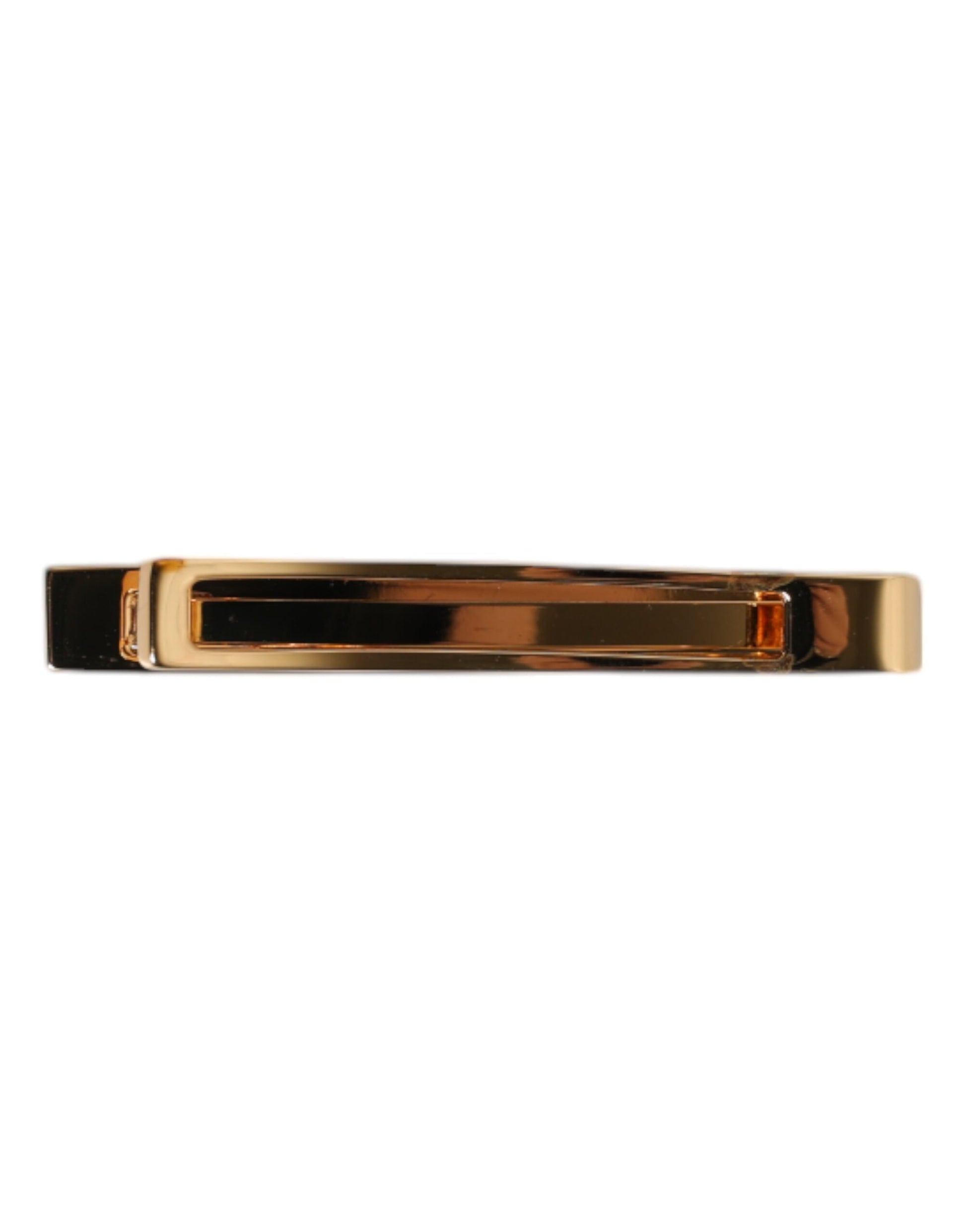 Goldfarbene Krawattenklammer aus Messing mit Logo
