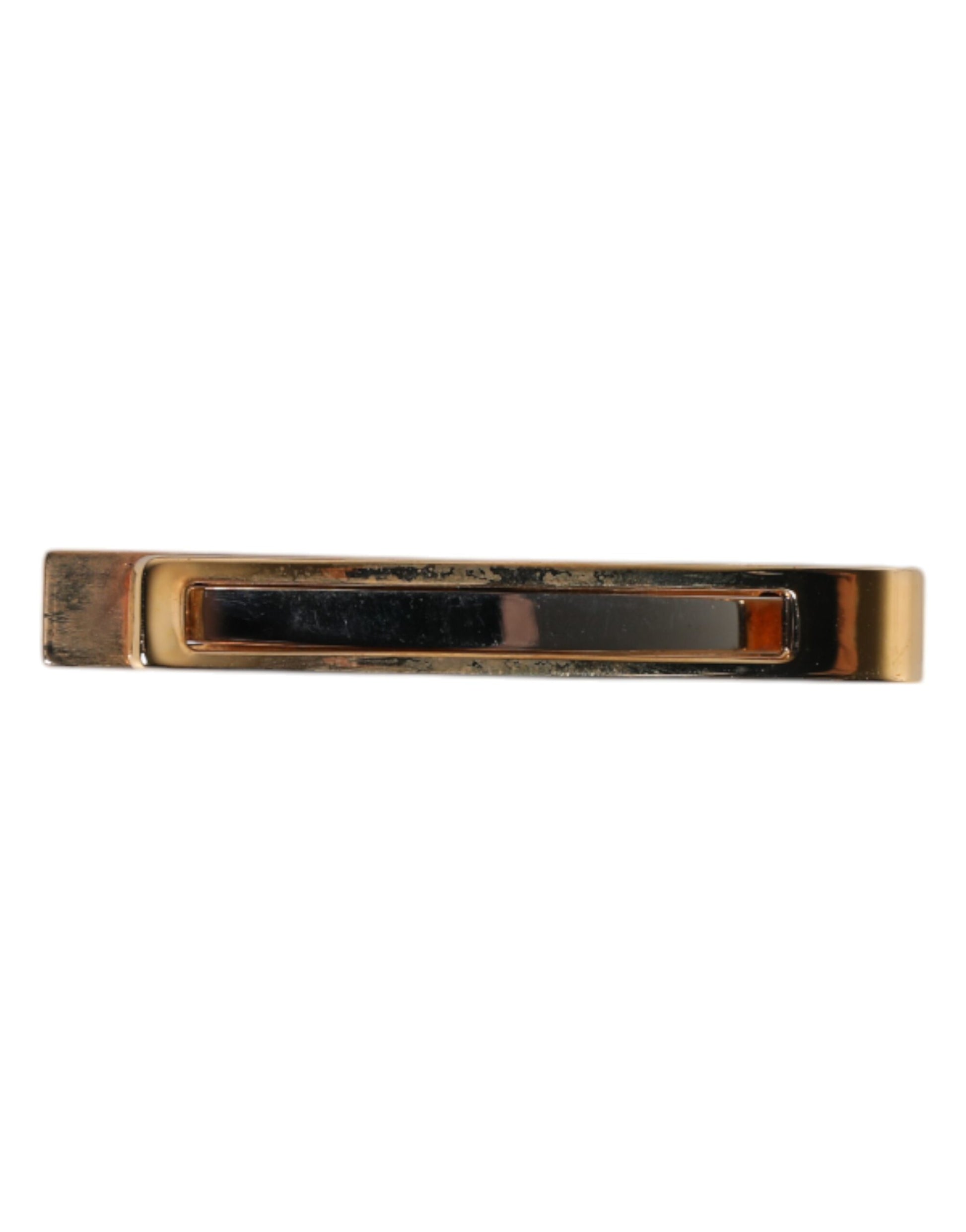 Mehrfarbige Krawattenklammer aus goldfarbenem Messing