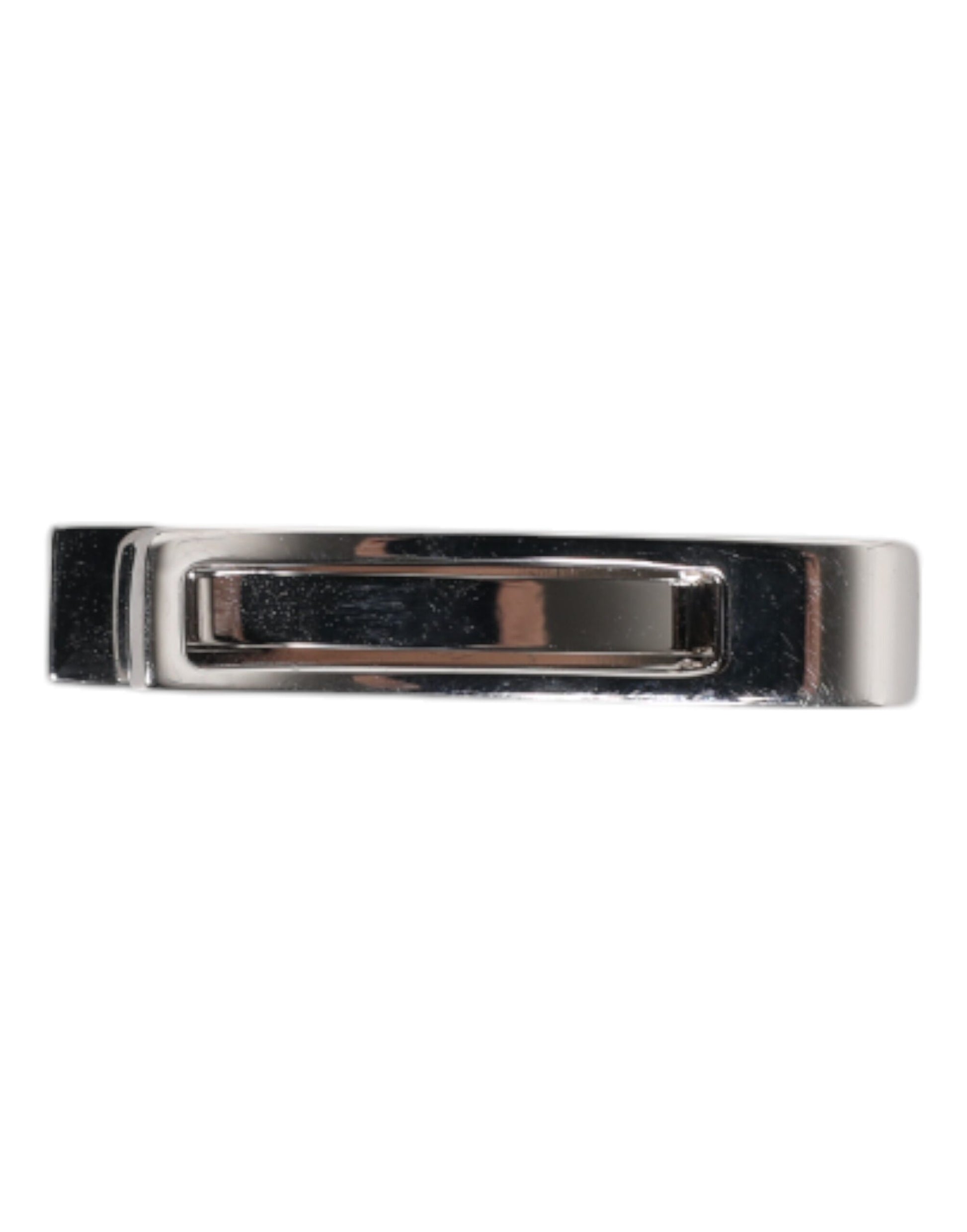 Dolce & Gabbana Silver Tone Brass Logo Branded Tie Clip Bar