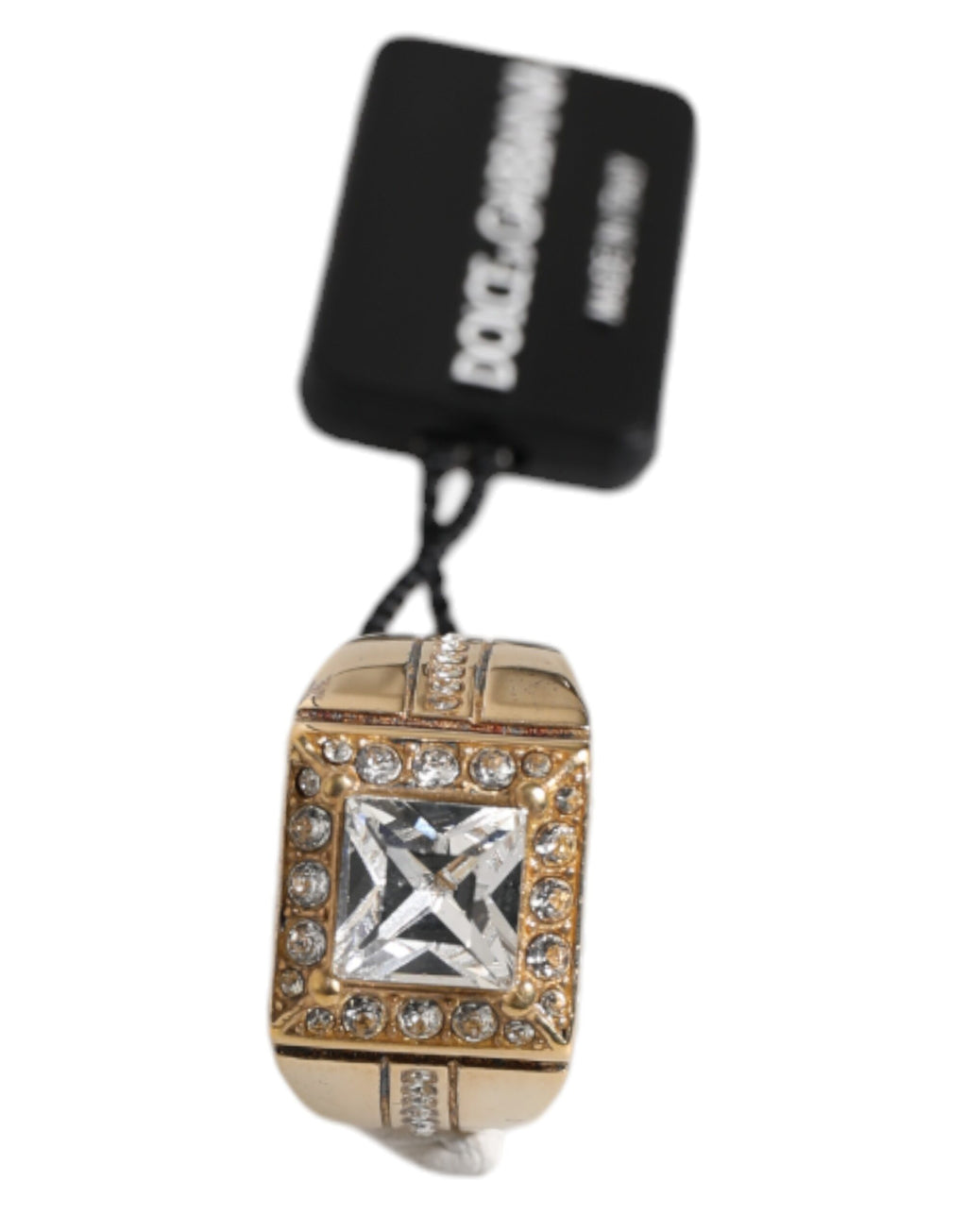 Goldfarbener Ring aus Sterlingsilber 925 mit Kristallen