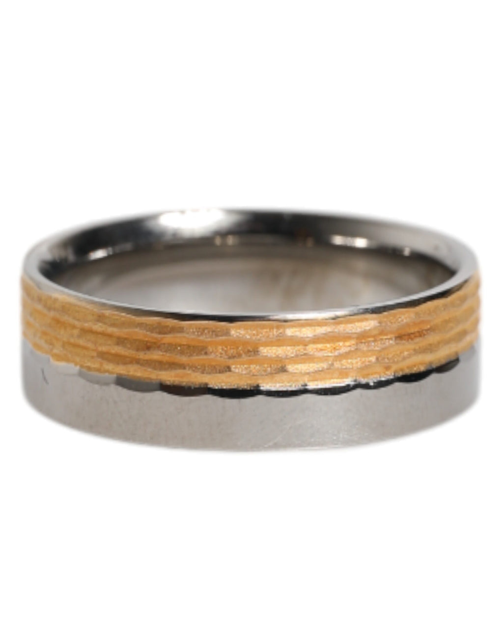 Goldfarbener Ring aus echtem Messing mit DG-Logo