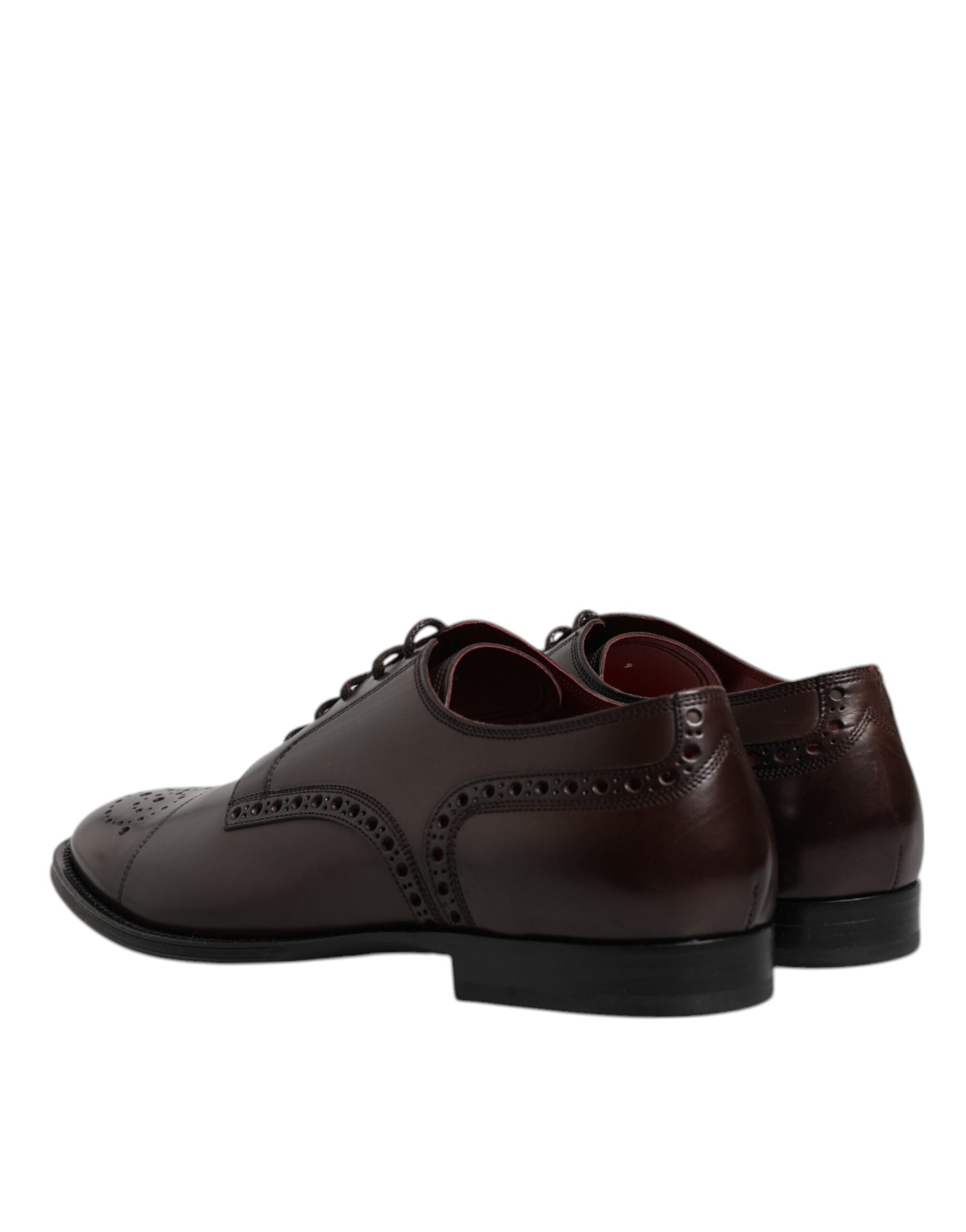 Kastanienbraune Derby-Schuhe aus Kalbsleder für Herren