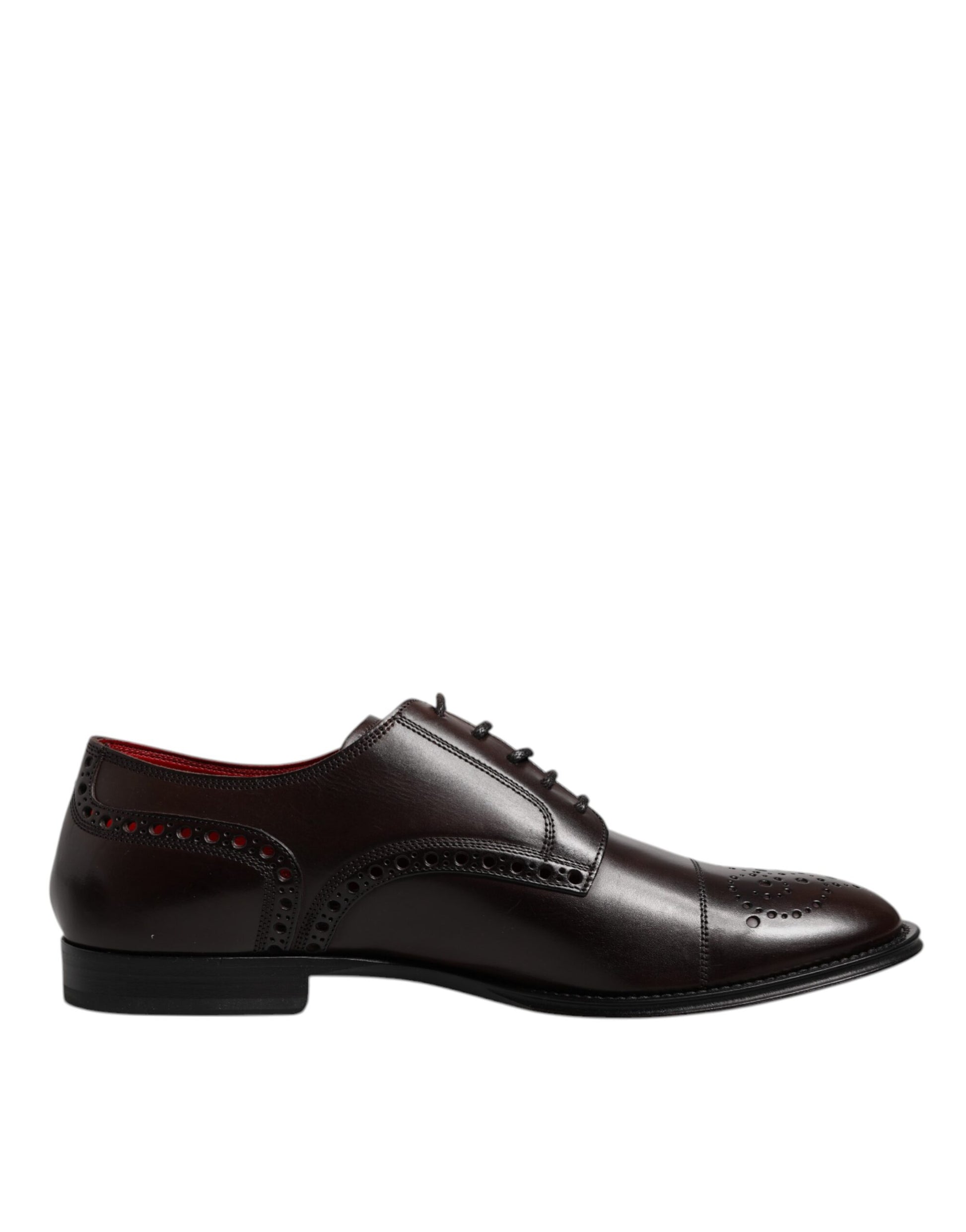 Kastanienbraune Derby-Schuhe aus Kalbsleder für Herren