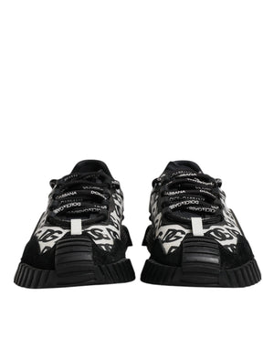 Dolce & Gabbana Black Logo Lace Up Low Top NS1 Sneakers Shoes