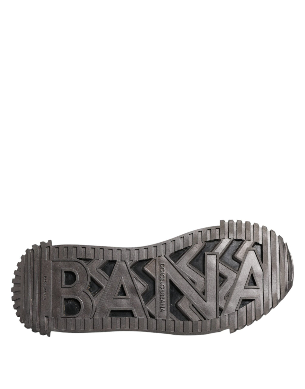 Dolce & Gabbana Black Silver Logo Low Top Men Sneakers Shoes