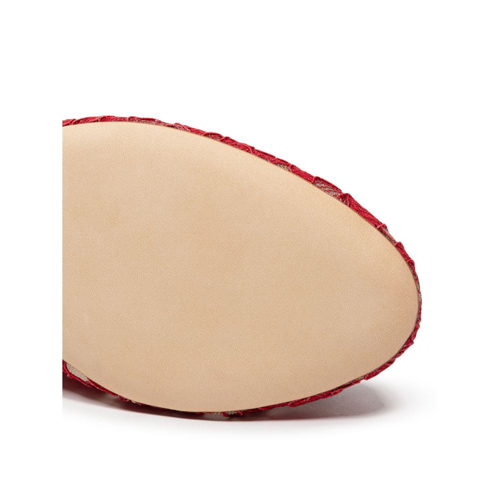 Rote Ballerinas aus Viskose