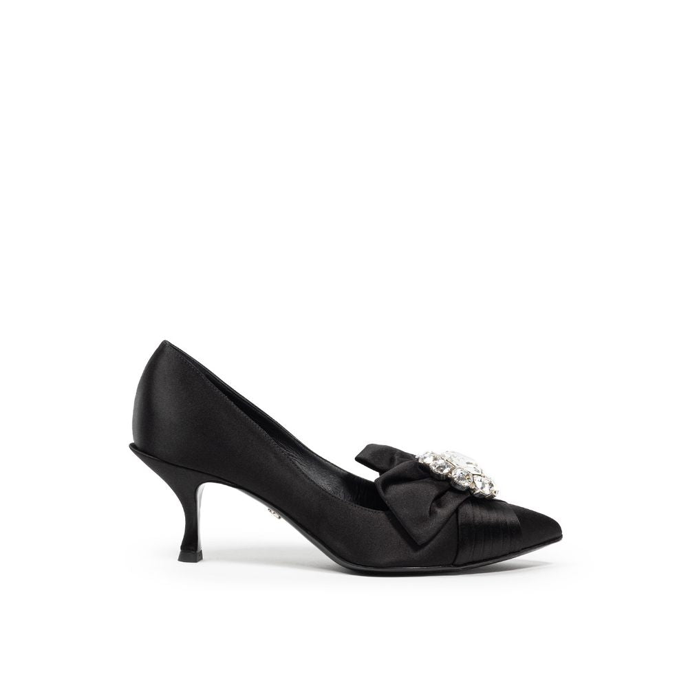 Schwarzer Viskose-Pumps