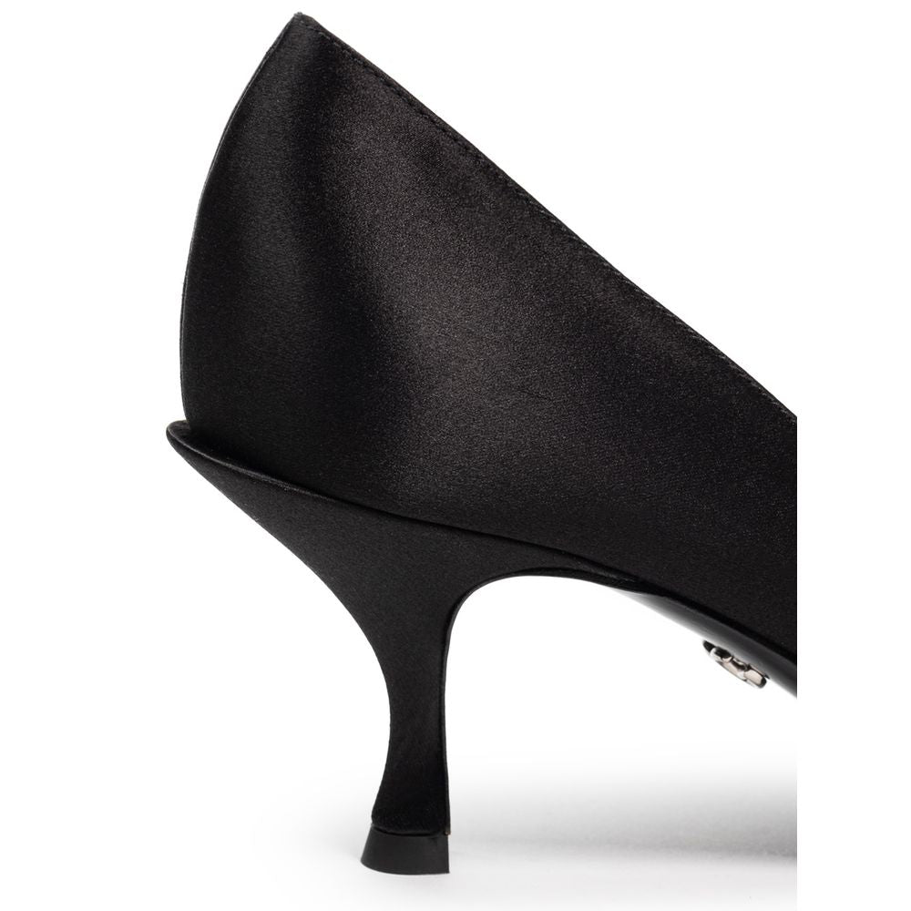 Schwarzer Viskose-Pumps