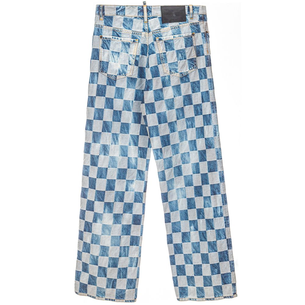 Blaue Jeans aus Baumwolle mit entspannter Passform