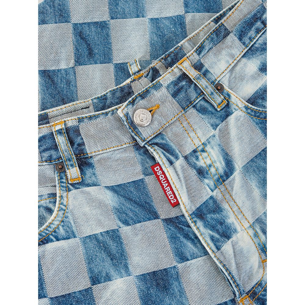 Blaue Jeans aus Baumwolle mit entspannter Passform