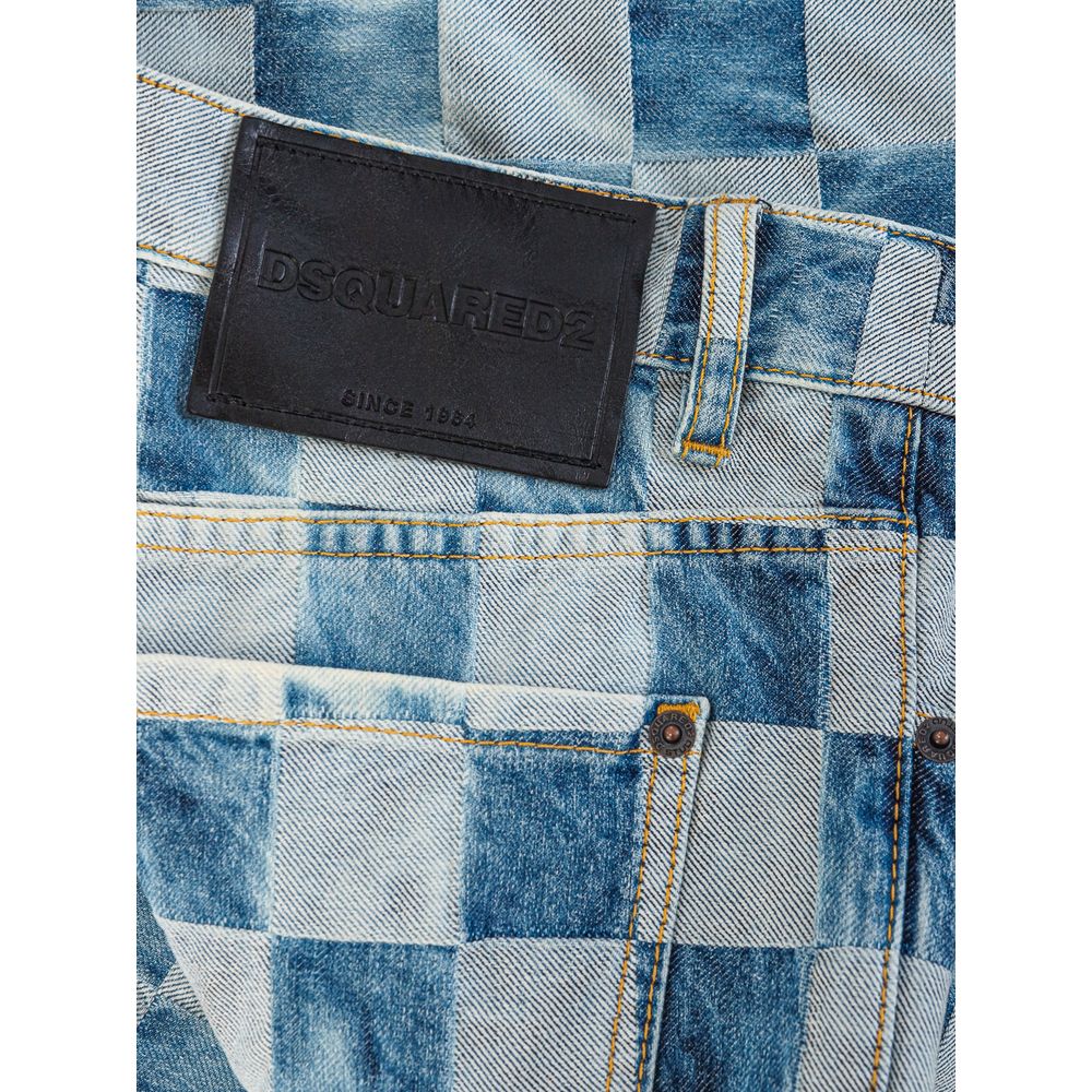 Blaue Jeans aus Baumwolle mit entspannter Passform