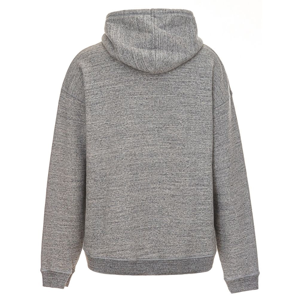 Grauer Kapuzenpullover aus Baumwolle