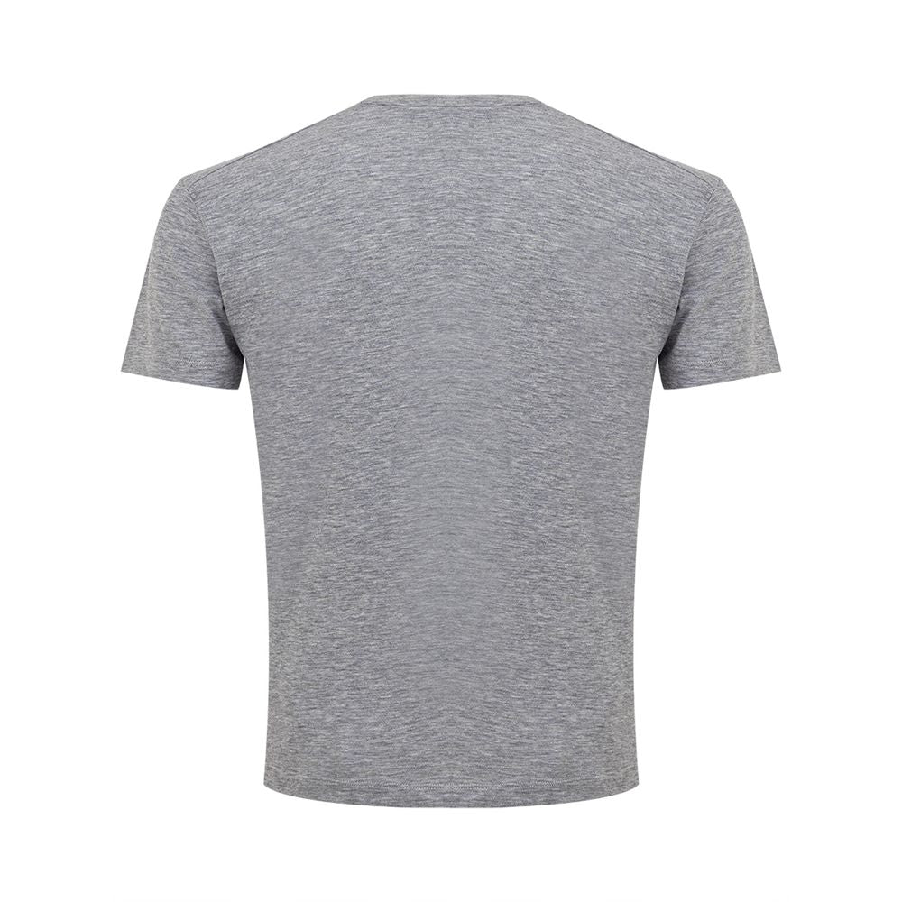 Elegantes graues Baumwoll-T-Shirt für stilvolle Männer