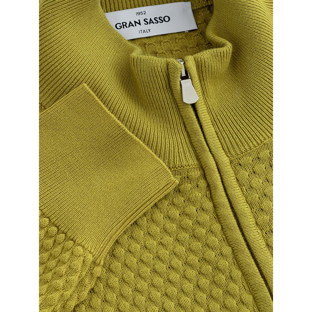 Eleganter gelber Baumwoll-Cardigan für Herren