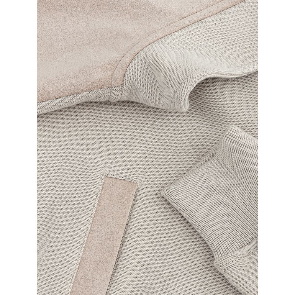 Beige Baumwoll-Cardigan für Herren