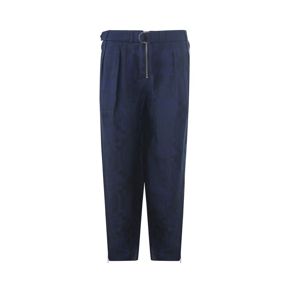 Blaue Leinenhose
