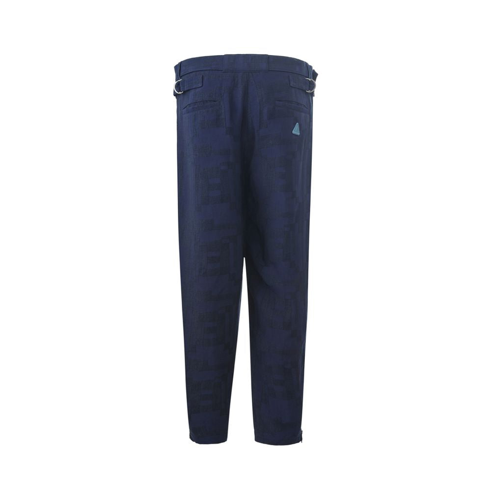 Blaue Leinenhose