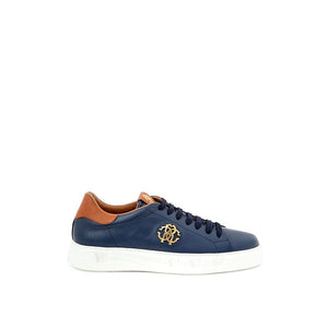 Blauer Ledersneaker