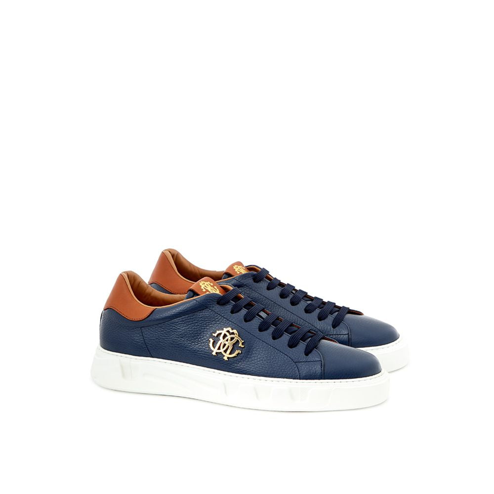 Blauer Ledersneaker