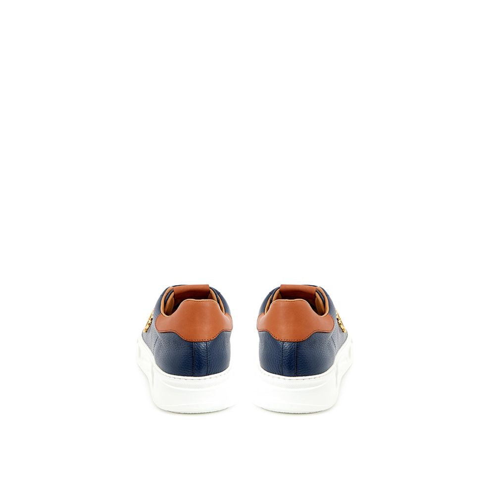 Blauer Ledersneaker