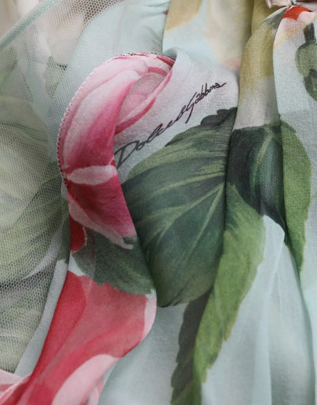 Dolce & Gabbana Blue Floral Print Tiered Long Maxi Dress