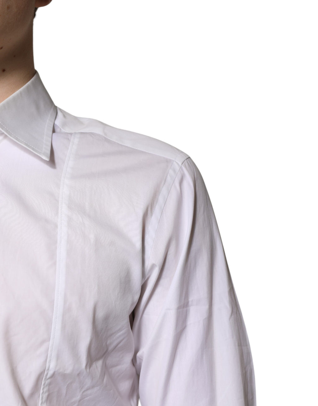 Dolce & Gabbana White Cotton Collared Dress Formal Shirt