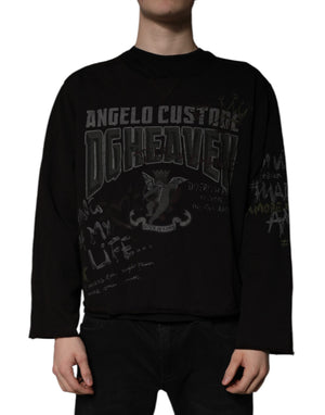 Schwarzer DG Heaven Pullover mit Rundhalsausschnitt