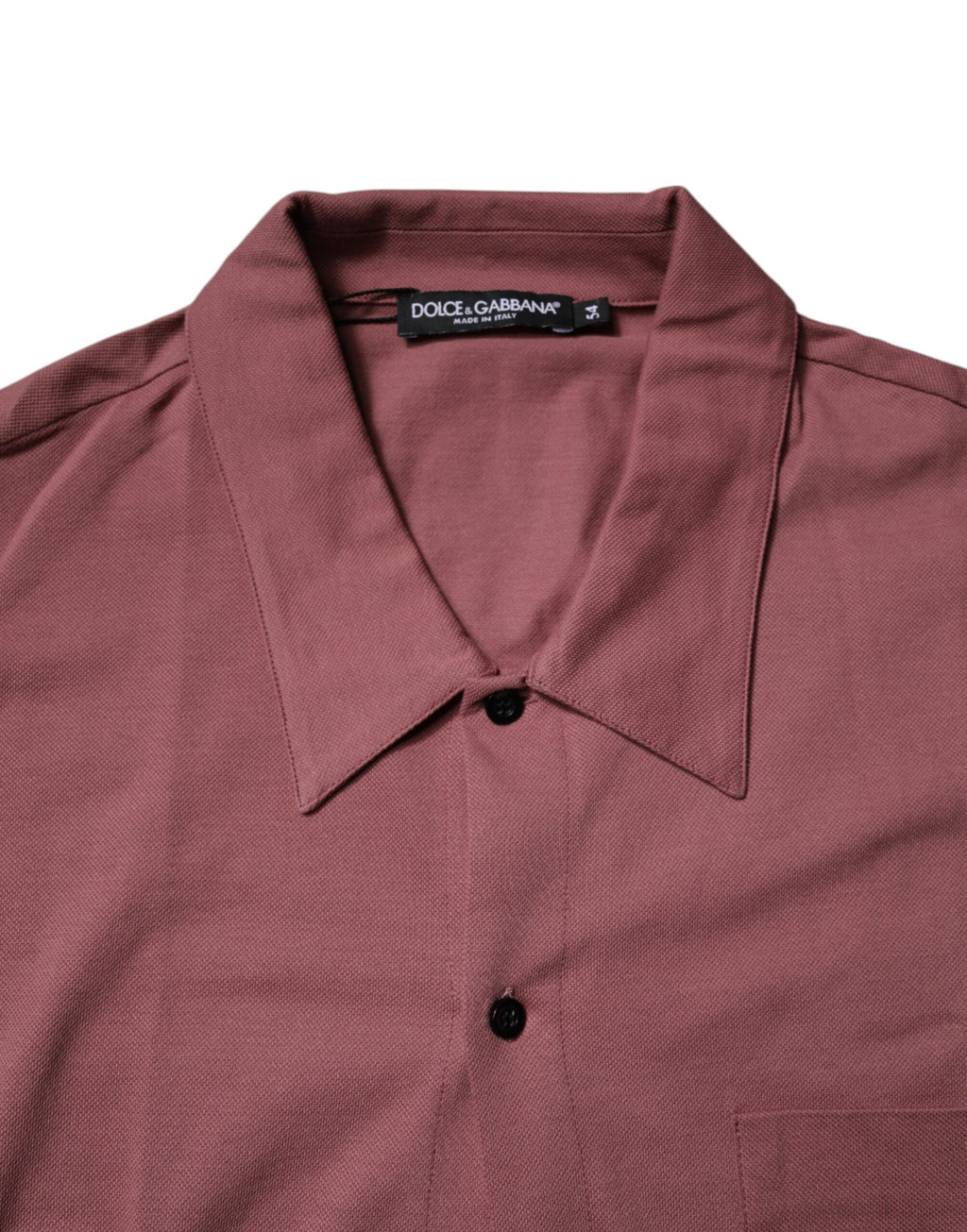 Dunkelrosa Button-Down-Poloshirt für Herren