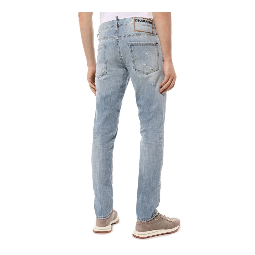 Hellblaue Herrenjeans aus Baumwolle