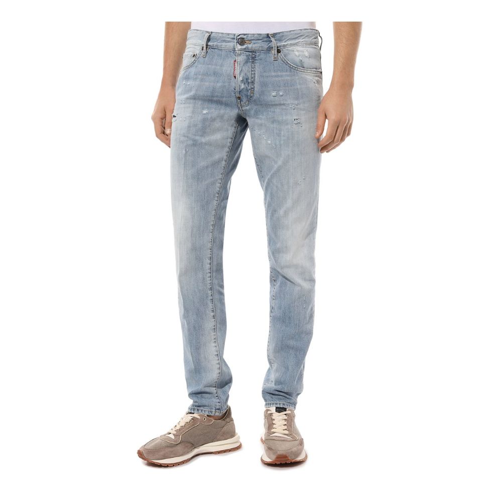 Hellblaue Herrenjeans aus Baumwolle