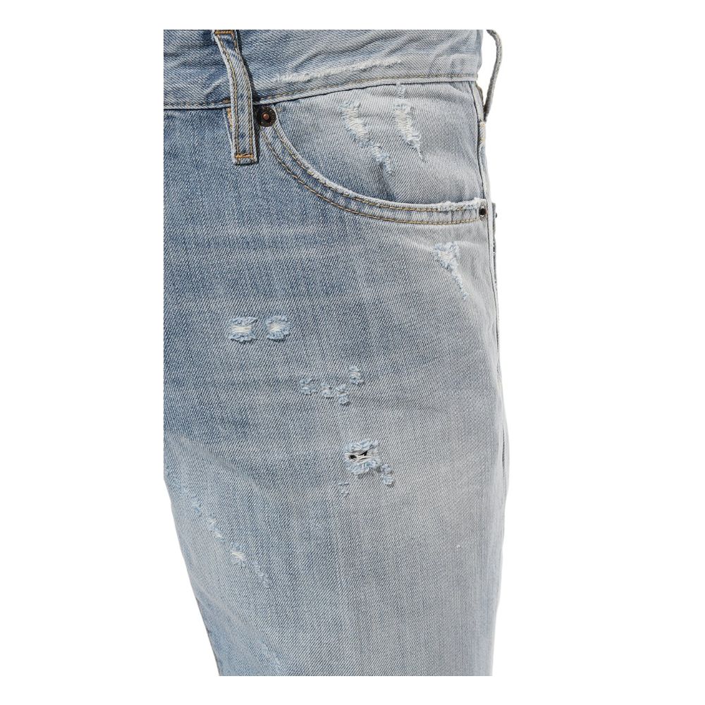 Hellblaue Herrenjeans aus Baumwolle