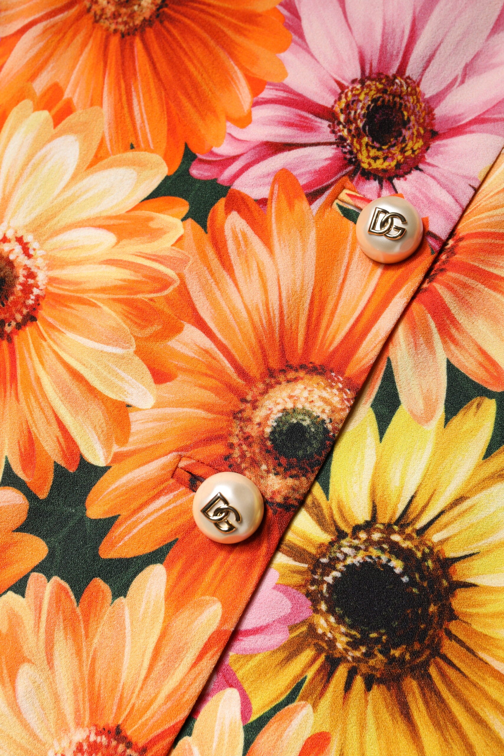 Mehrfarbiger Minirock mit hoher Taille und Blumenmuster