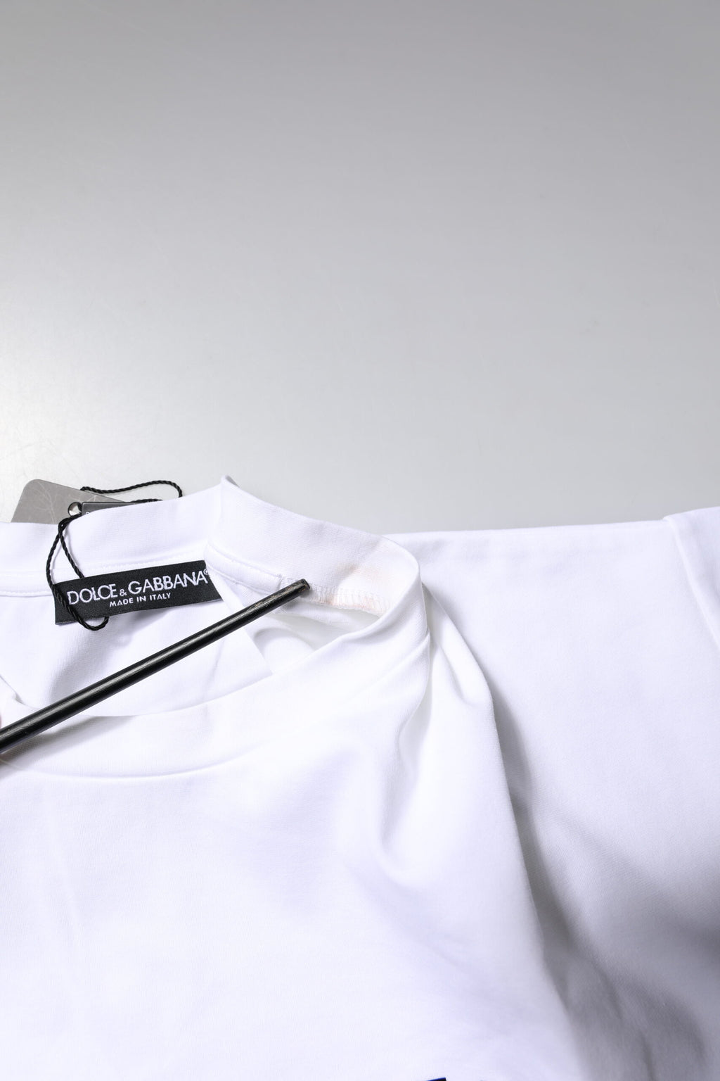 Weißes Bellissima-T-Shirt aus Baumwolle mit Rundhalsausschnitt