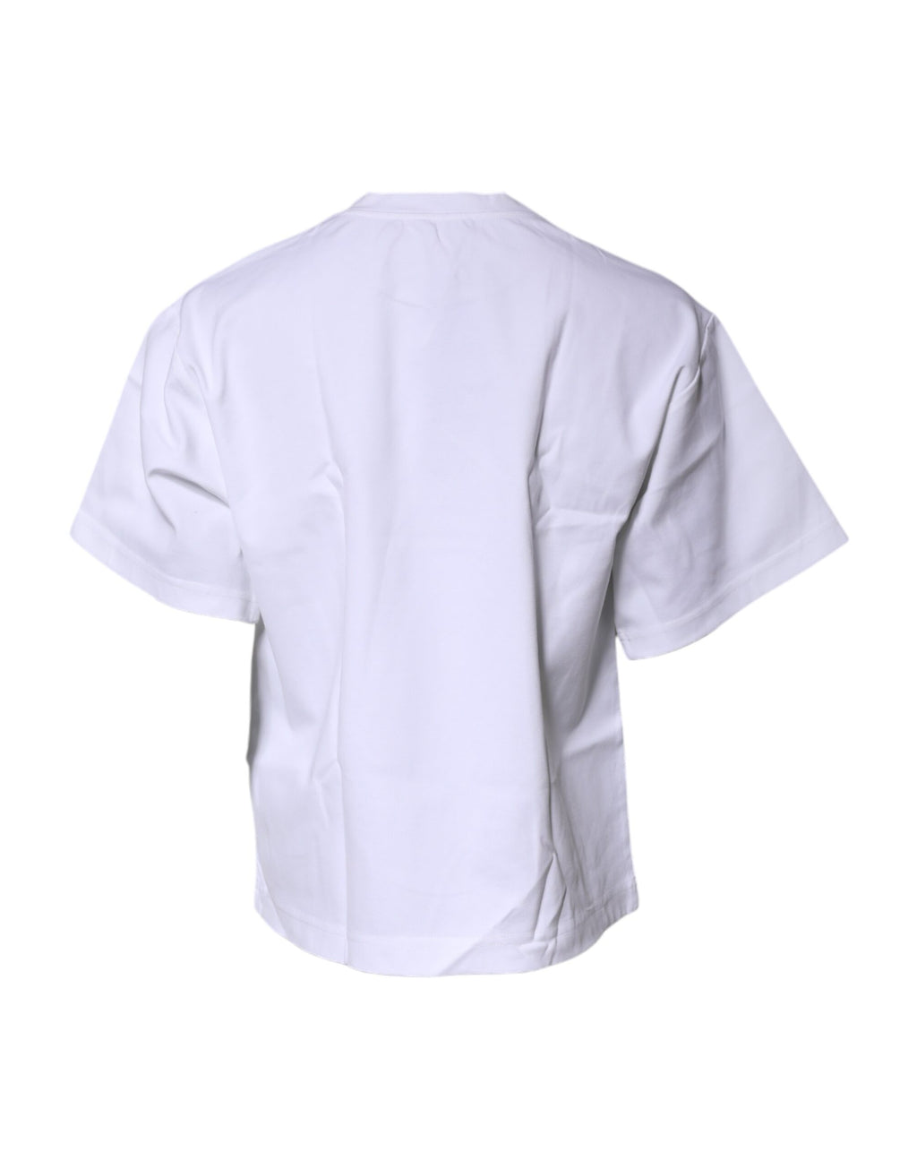 Weißes Bellissima-T-Shirt aus Baumwolle mit Rundhalsausschnitt