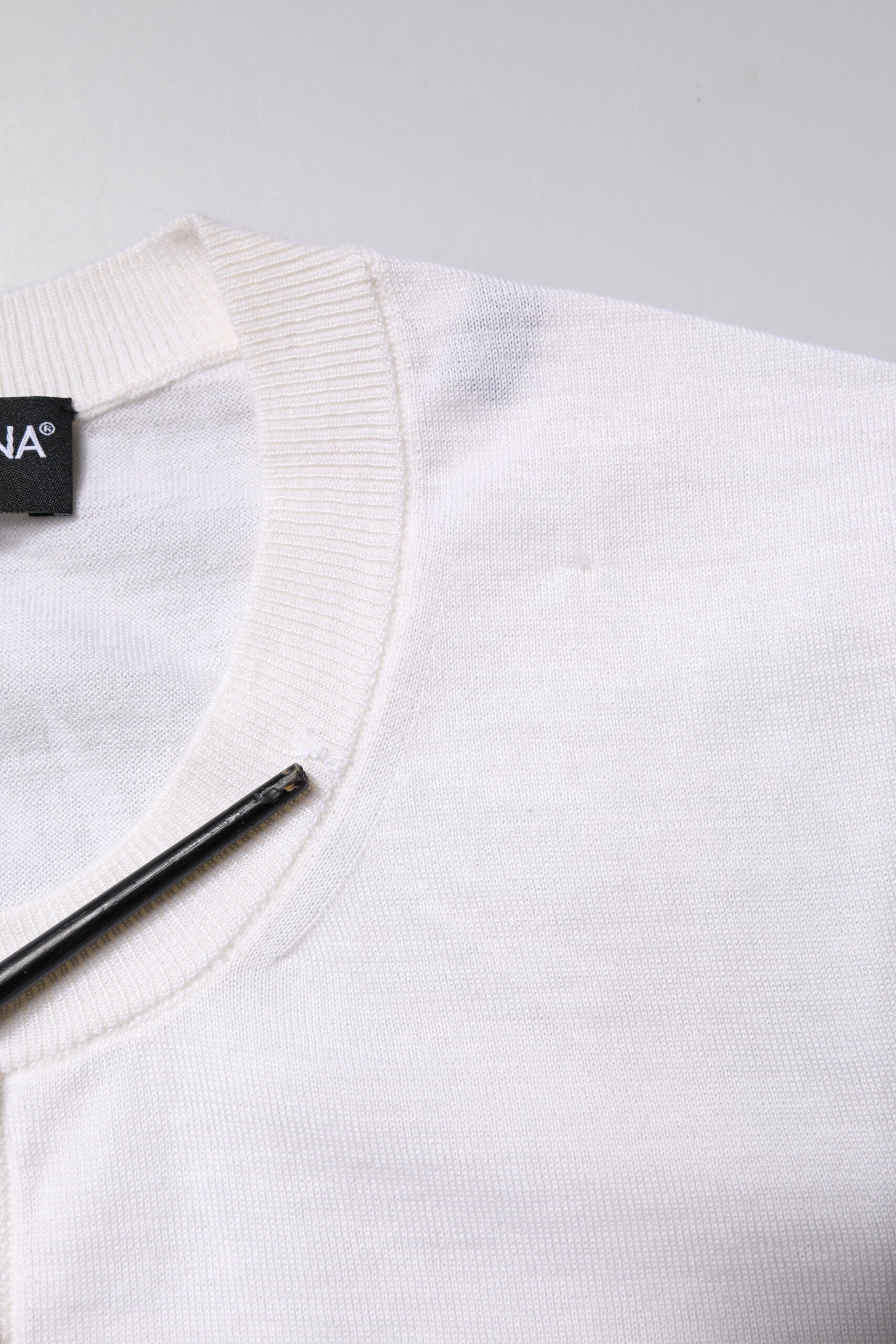 Dolce & Gabbana Cream Cashmere Knit Cropped Cardigan Sweater