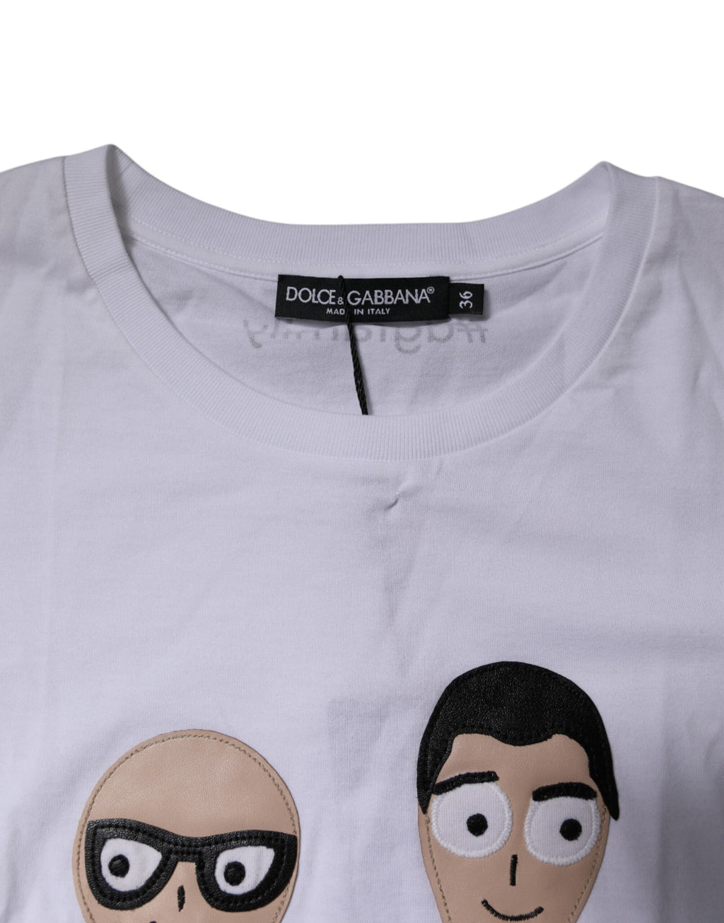 Dolce & Gabbana White #DGFAMILY Embroidery Cotton T-shirt