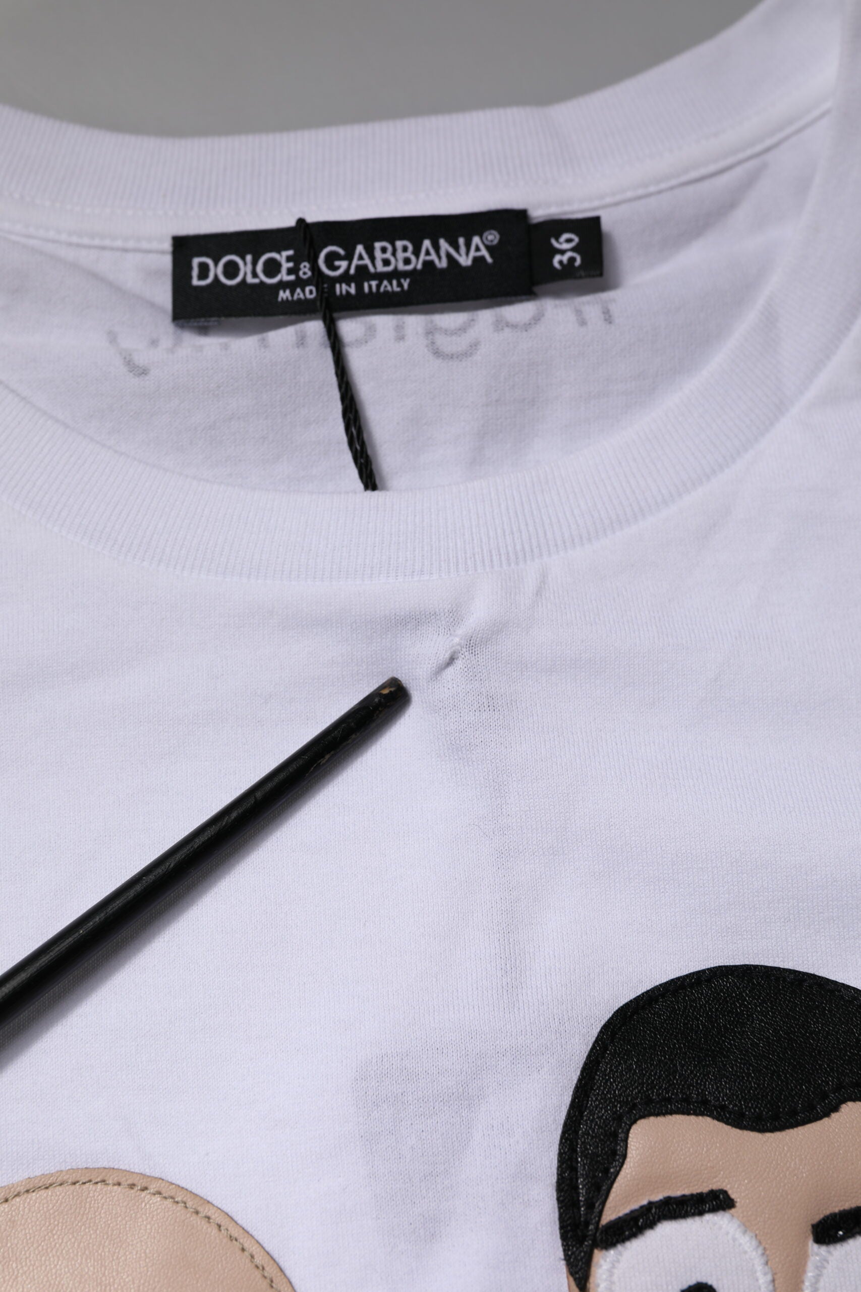 Dolce & Gabbana White #DGFAMILY Embroidery Cotton T-shirt