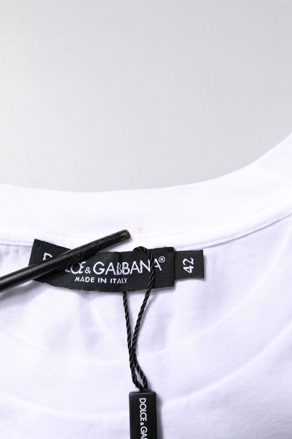 Dolce & Gabbana White Cotton Sleeveless Round Neck Tank Top