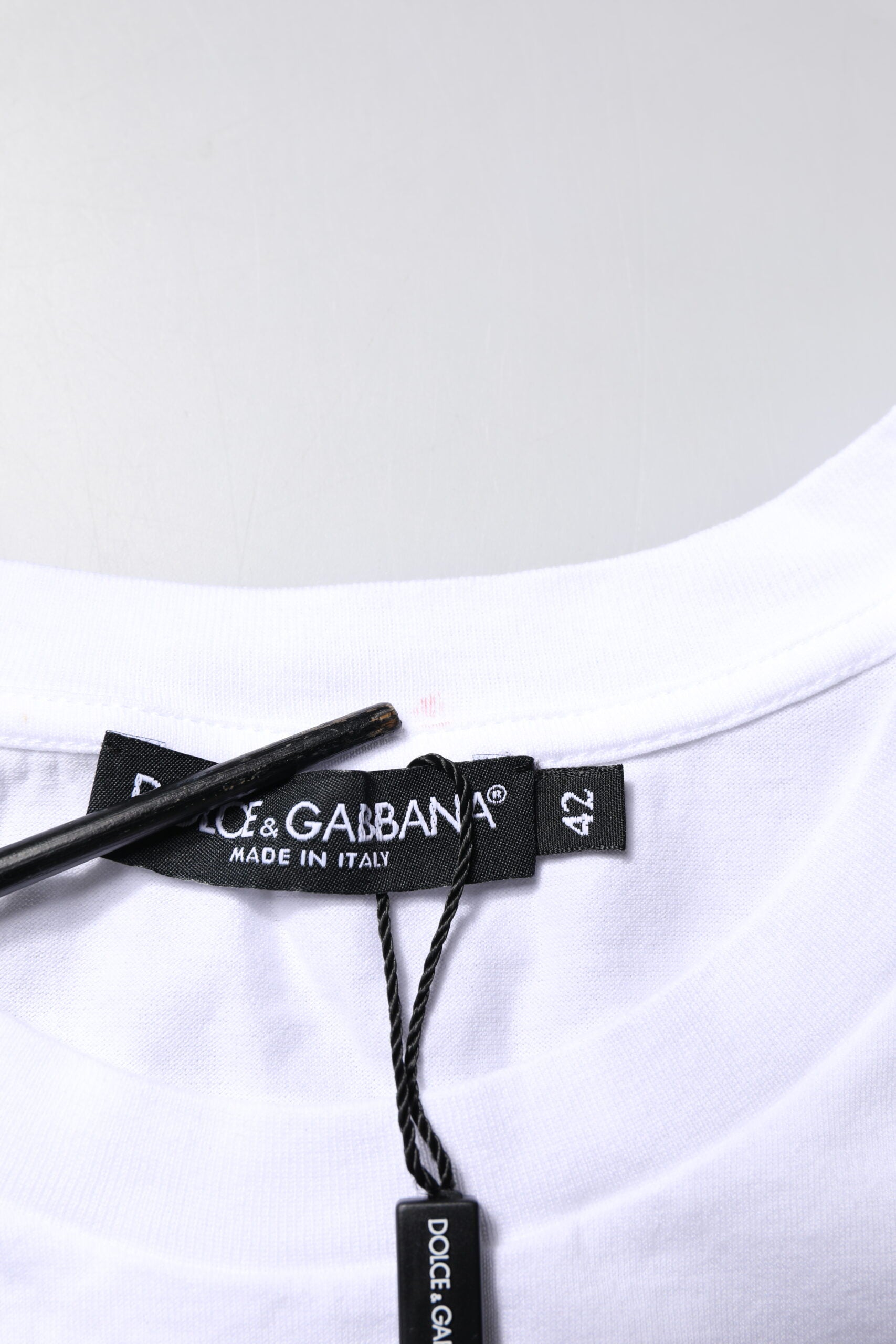 Dolce & Gabbana White Cotton Sleeveless Round Neck Tank Top