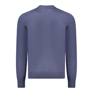 Blauer Wollpullover für Herren
