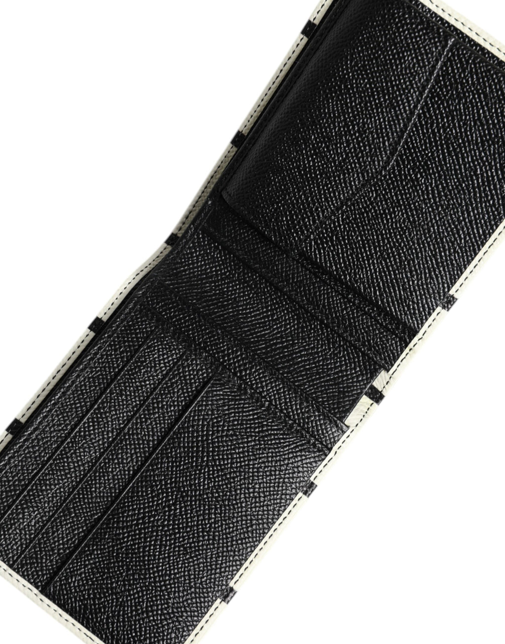 Weißes Leder DG Crown Royals Bifold Kartenetui