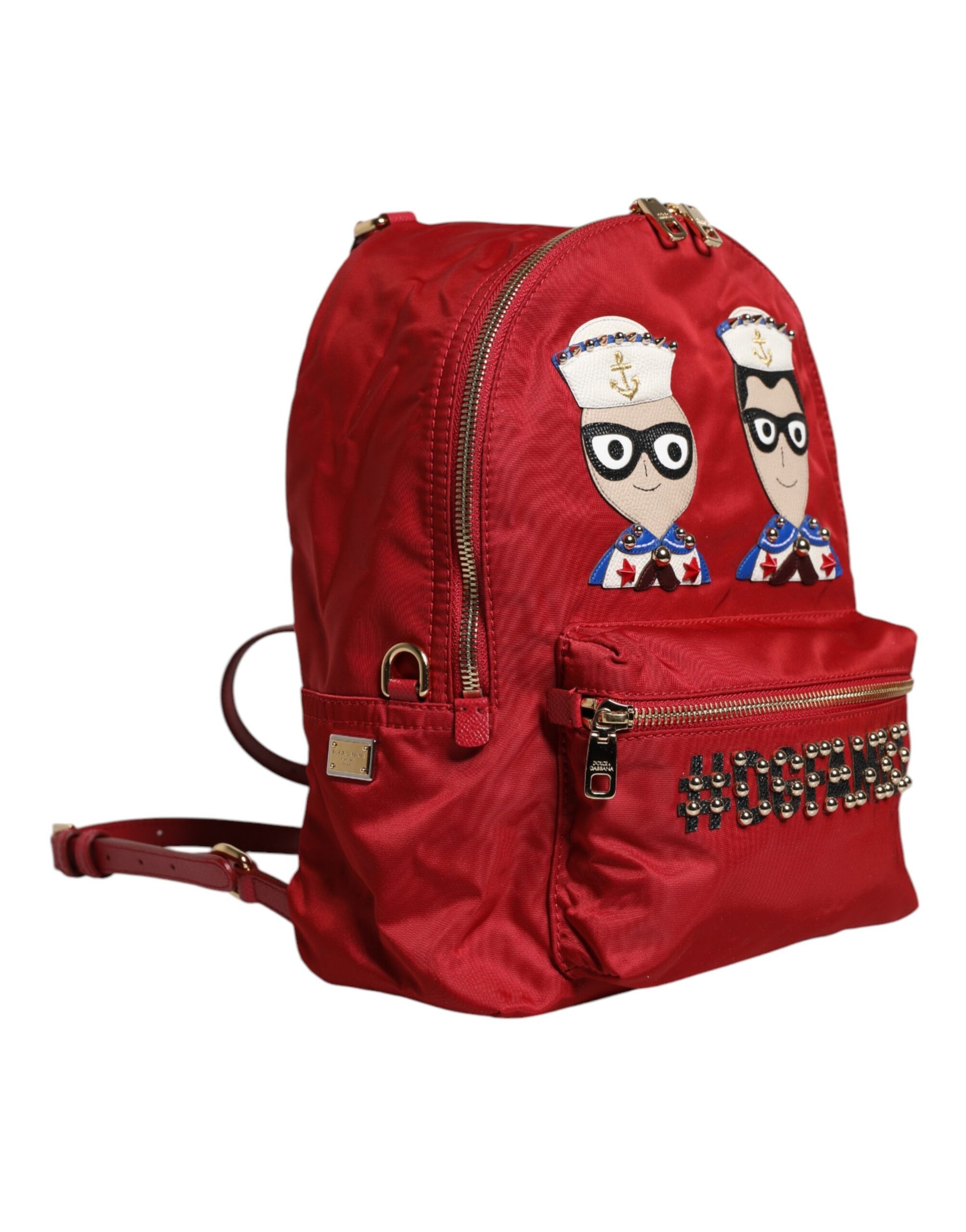 Roter #DGFAMILY VULCANO Verzierungsrucksack