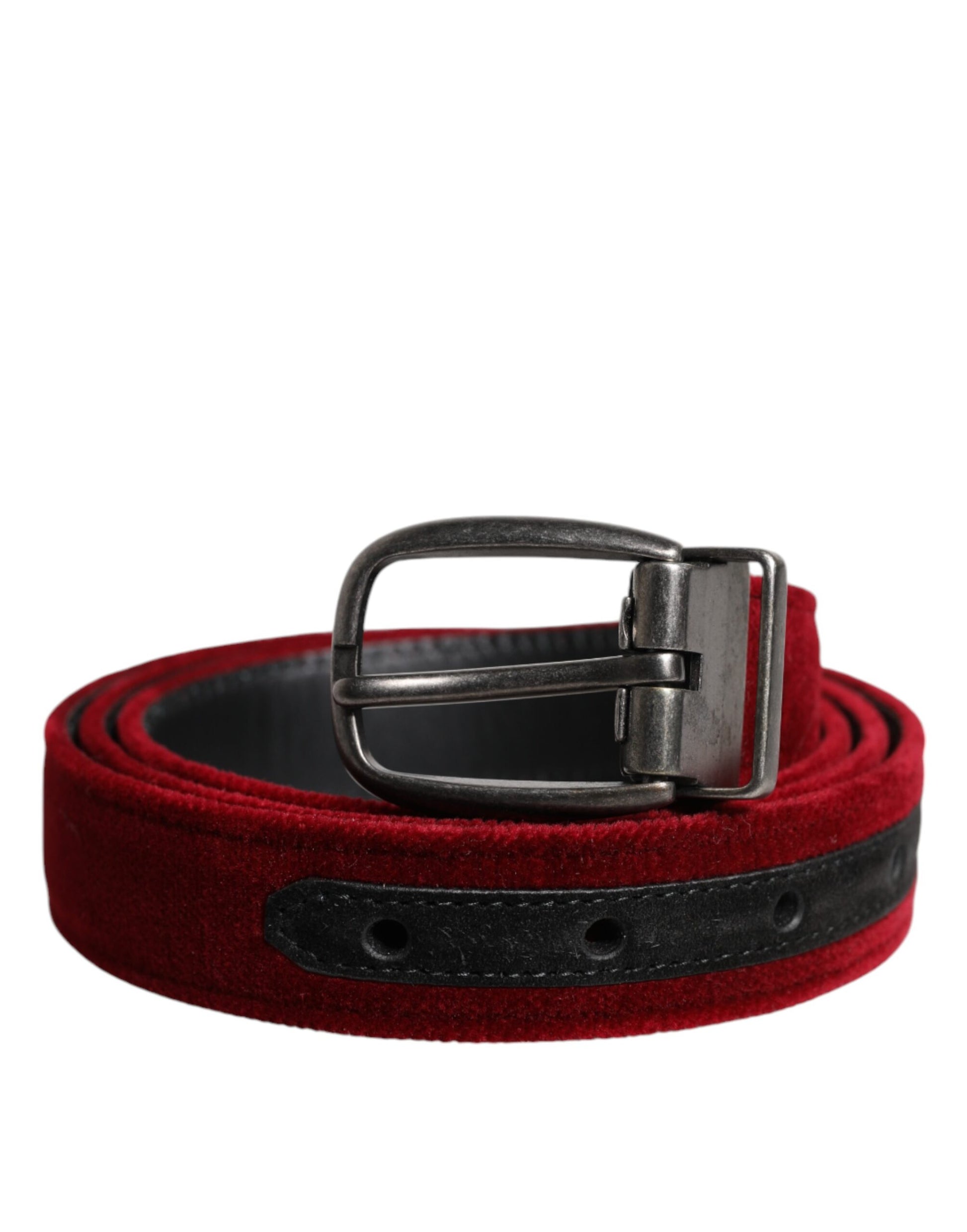 Red Velvet Logo-Gürtel mit schwarzer Metallschnalle
