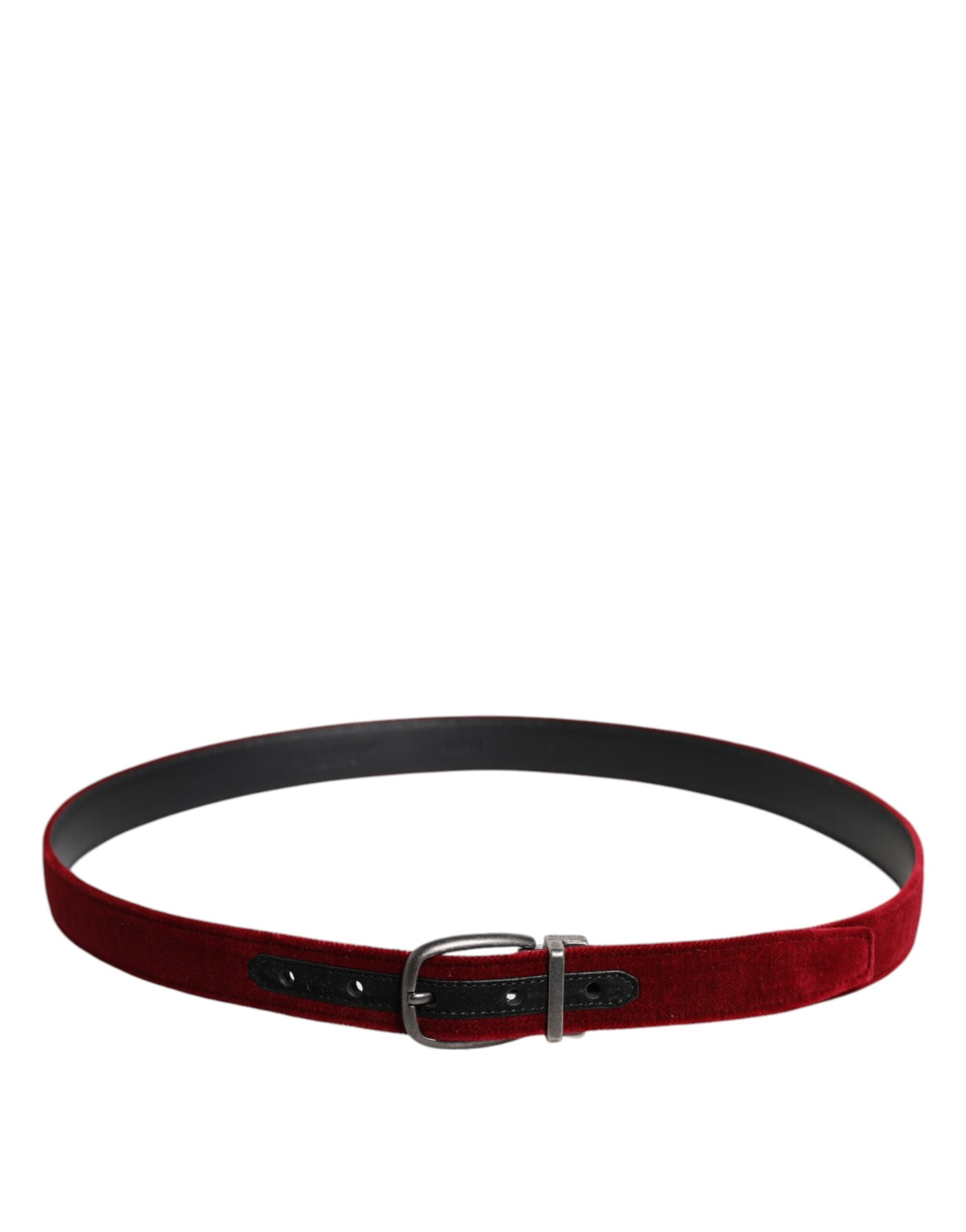 Red Velvet Logo-Gürtel mit schwarzer Metallschnalle