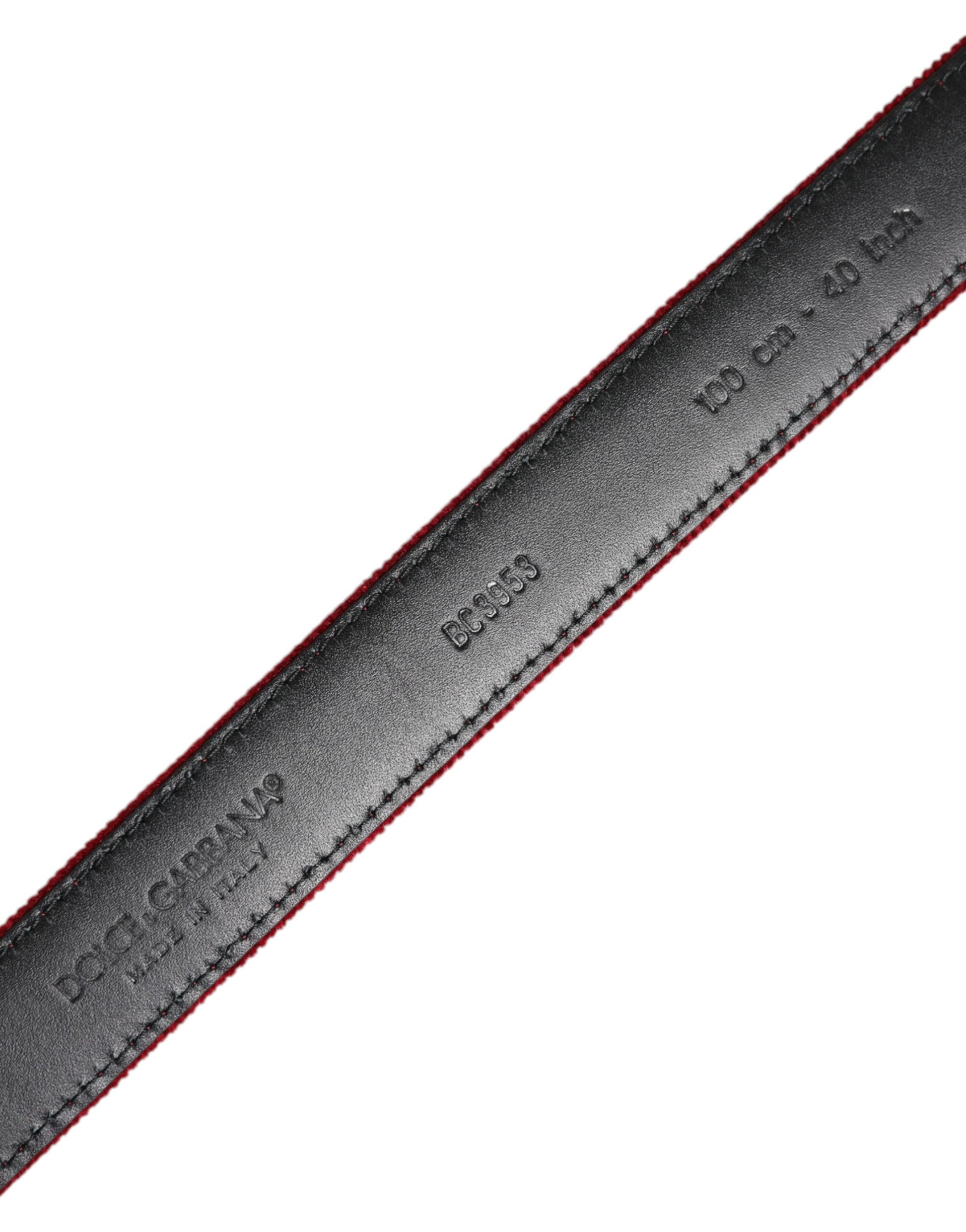 Red Velvet Logo-Gürtel mit schwarzer Metallschnalle