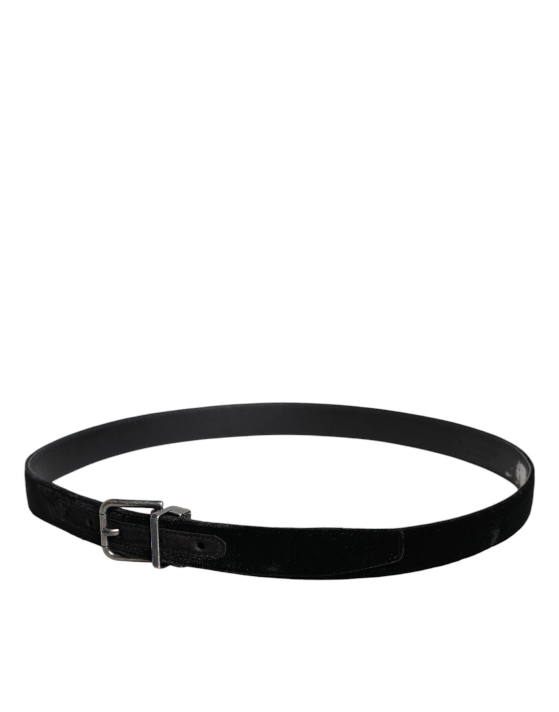 Dolce & Gabbana Black Leather Metal Buckle Classic Belt