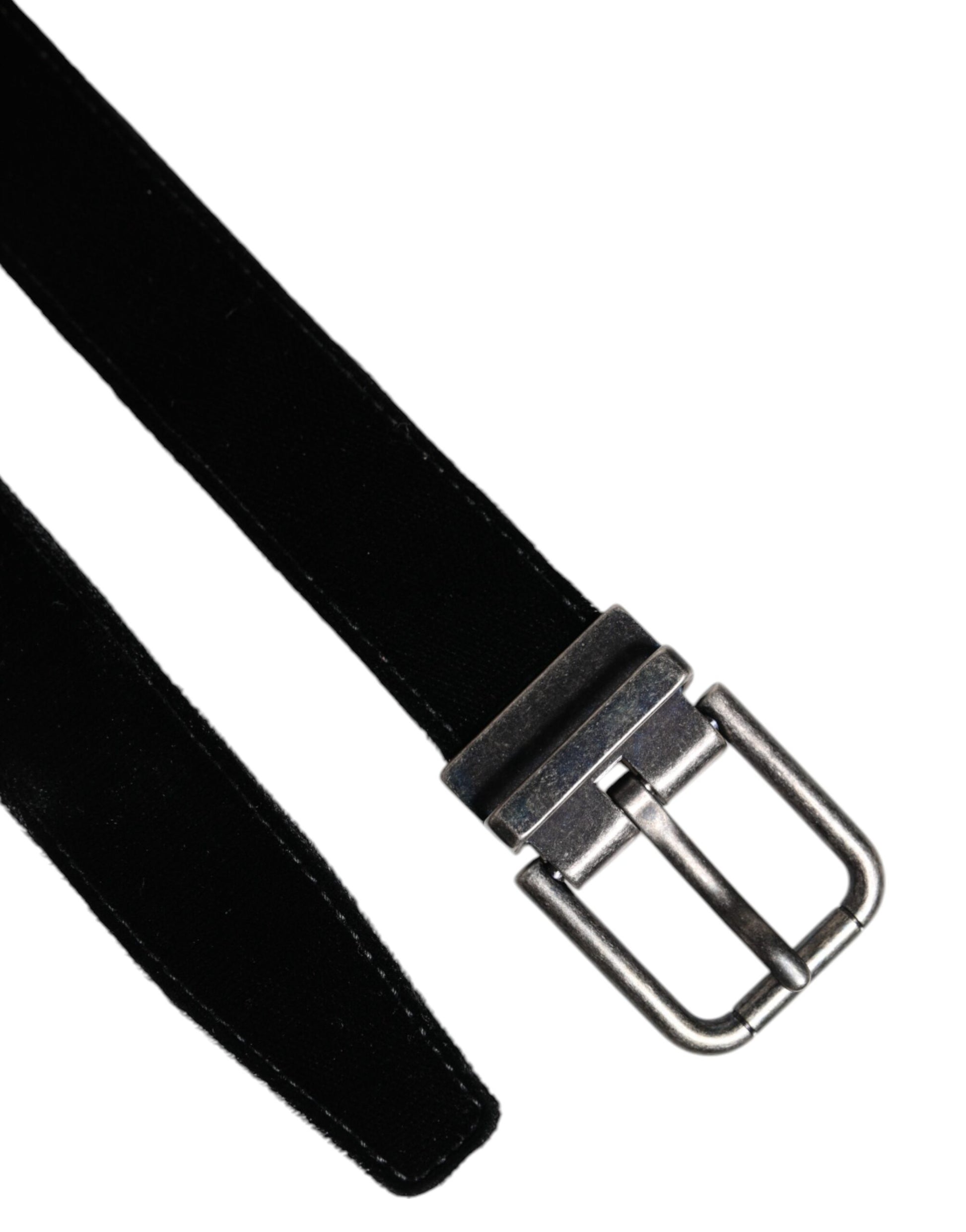Dolce & Gabbana Black Leather Metal Buckle Classic Belt