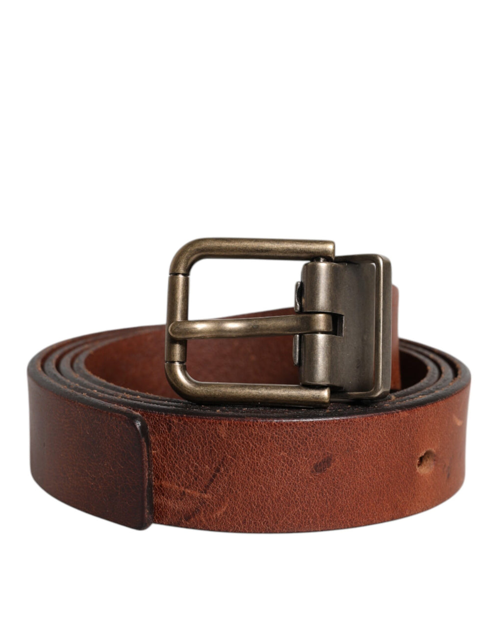 Brauner Ledergürtel mit Metallschnalle
