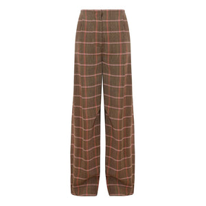 Elegant Brown Viscose Pants for Women