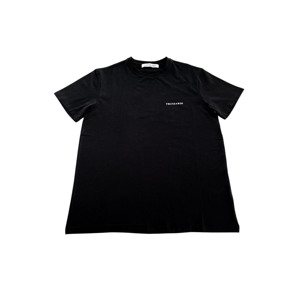 Schwarzes Herren-T-Shirt aus Baumwolle